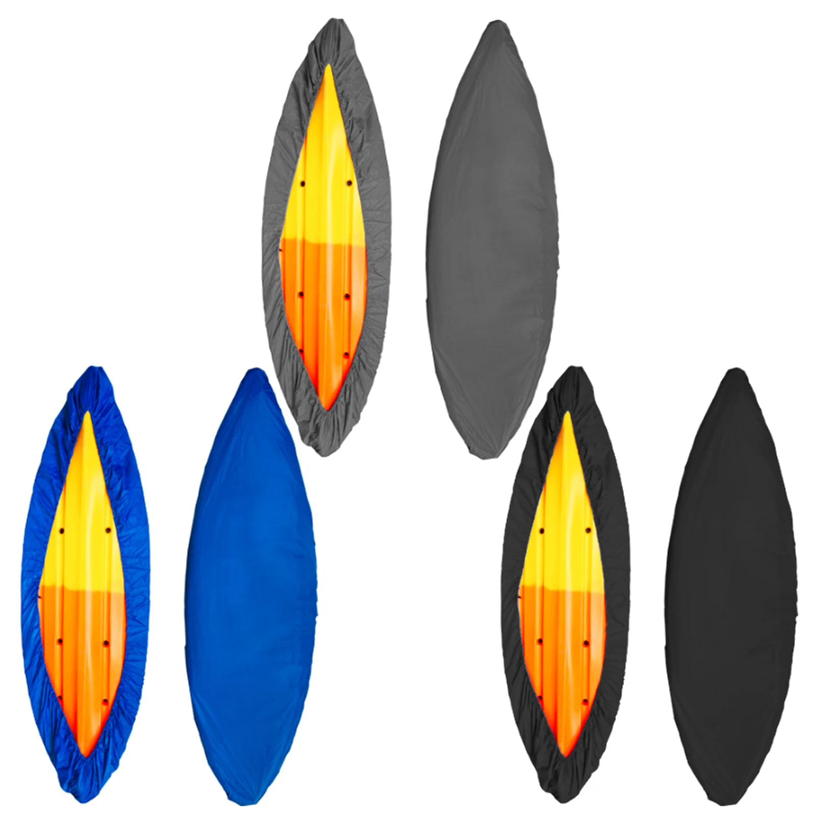 

2 Pack Kayak Cover 420D Oxford Fabric Fishing Boat Rainproof Dust Covers for Indoors and Outdoors Storage Kayak Storage Cover