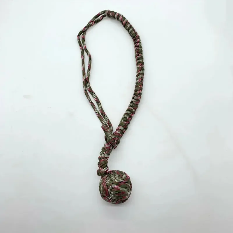 Pulsera de látigo de puño de mono EDC para exteriores, cuerda de autodefensa, bola de acero, rompeventanas rotas, herramientas de llavero de