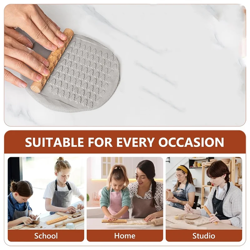 

HHO-Clay Текстура Ролики Глиняная машина Ролик для керамики и керамики, Моделирование Текстура Скалка Трафаретная доска Штампы