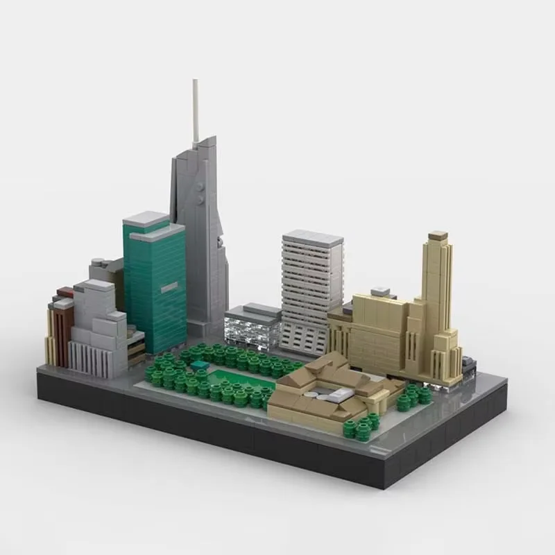 Classica città modulare Bryant Park Architettura Street View MOC Building Blocks Modello Creativo Esperto Giocattoli Kit di mattoni per bambini