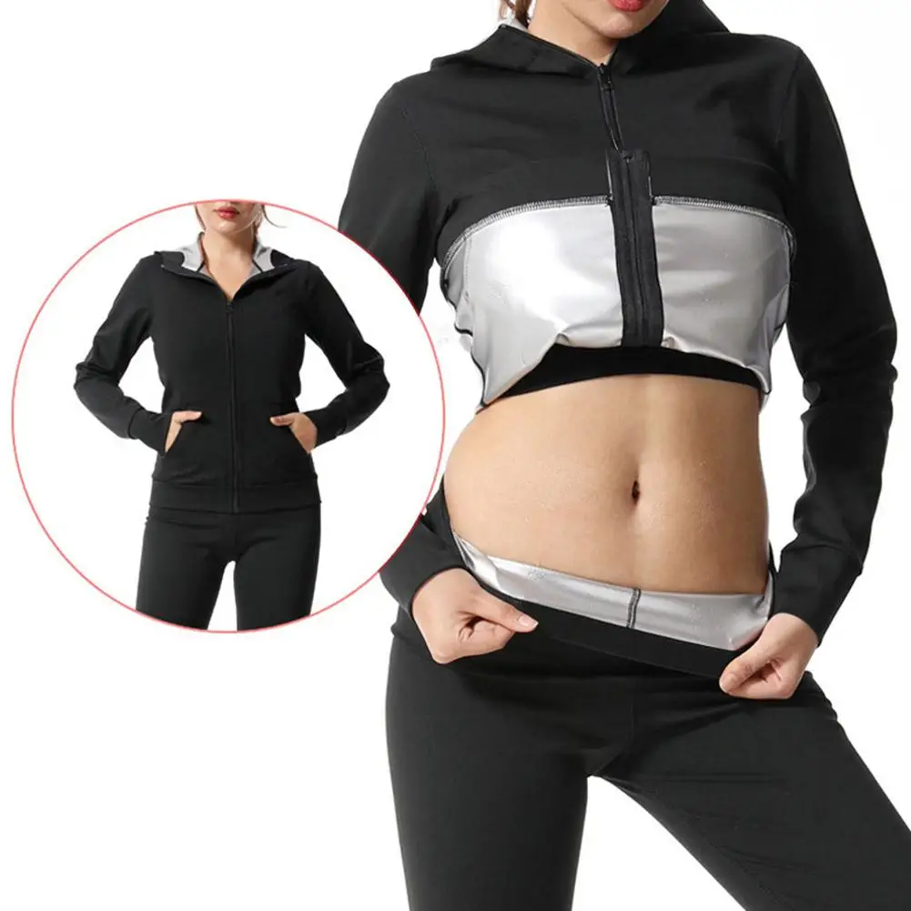 Women Sauna Suit Fitness Weight Loss Sweating Clothes Gym Sportwear Sets Female Quick Dry Slimming Tracksuit Plus Size