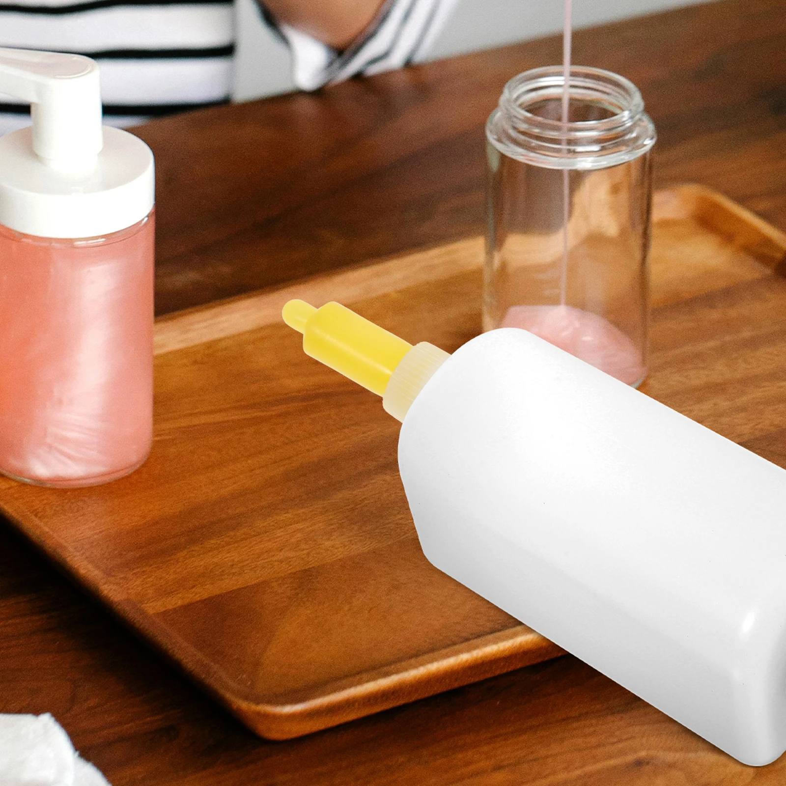 Soap Dispenser Rubber Head 350Ml Compatible Replacement - Sturdy Dispenser Bottle Head for Bathroom Kitchen Office Hotel