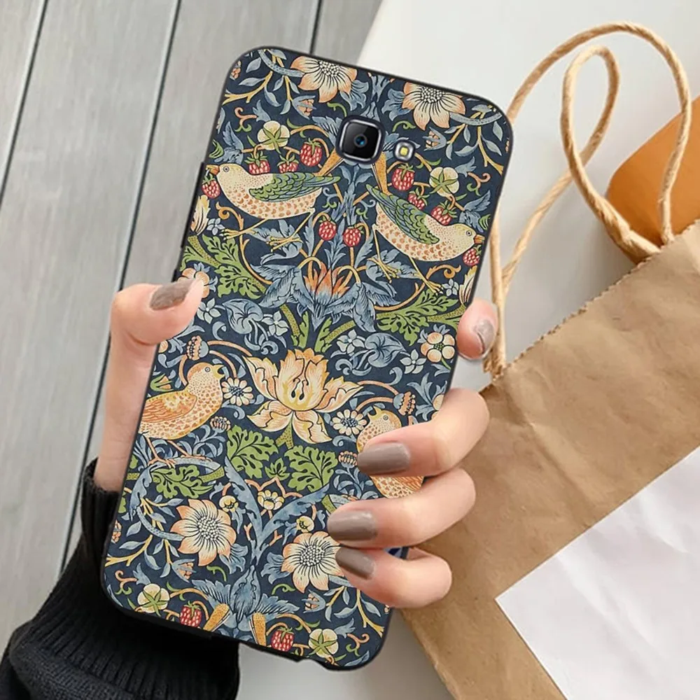 William Morris Strawberry art Phone Case For Samsung J 7 plus 7core J7 neo J6 plus prime J6 J4 J5 Mobile Cover