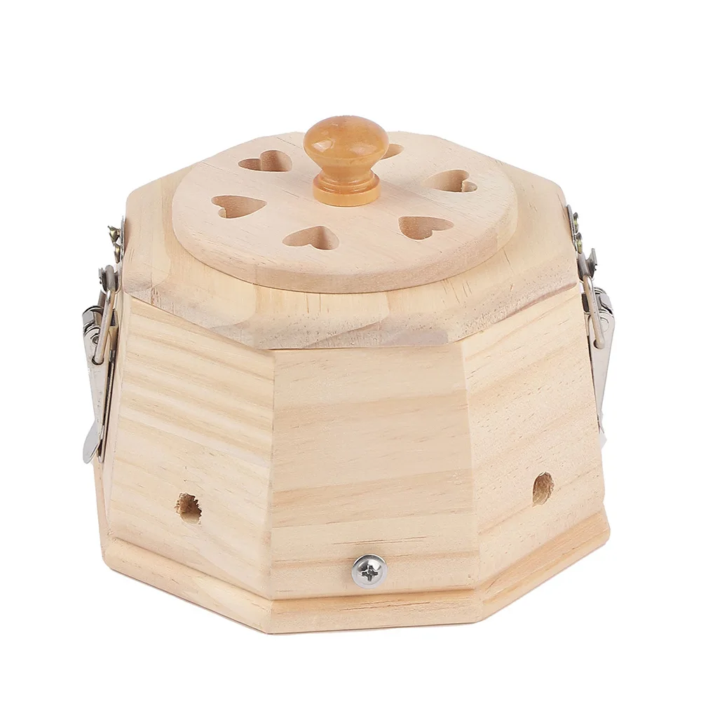 Solid Wood Palace massage Box Portable Ginger Burner Belly Thermal Therapy