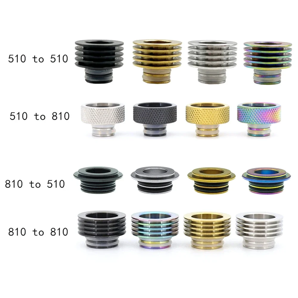 510 810 Drip To 510 810 Drip Tip Adapter Mouthpiece Heat Sink for MTL RDA ZEUS X RTA Holder Tank