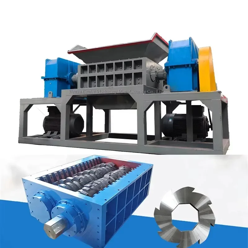 Industrial Machinery for Efficient Metal Scrap Shredding with Two-Shaft Crusher