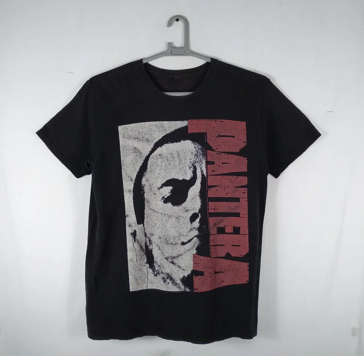 Vintage Pantera Heavy Metal Band Thrash Big Image Promo T Shirt Faded Black Large Size