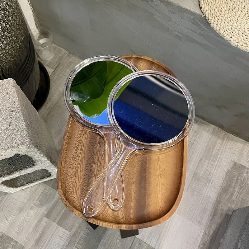 Gương Cầm Tay 2 Mặt Gương Cầm Tay Có Tay Cầm Trong Suốt Tay Gương Trang Điểm Tròn Hình Gương Trang Điểm