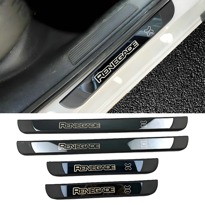 

For JEEP Renegade 2014 2015 2016 2017 2018 2019 2020 2021 2022 Door Sill Scuff Plate Bumper Trim Car Accessories