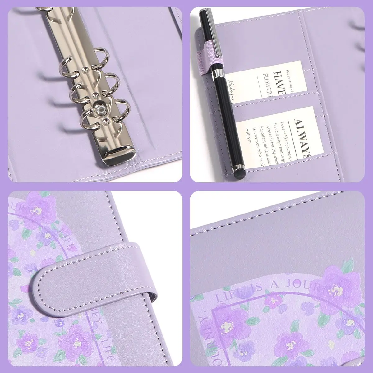 New Budget Binder with Zipper Envelopes, A6 Money Saving Binder Cash Envelopes for Budgeting, PU Leather Planner Money Organizer
