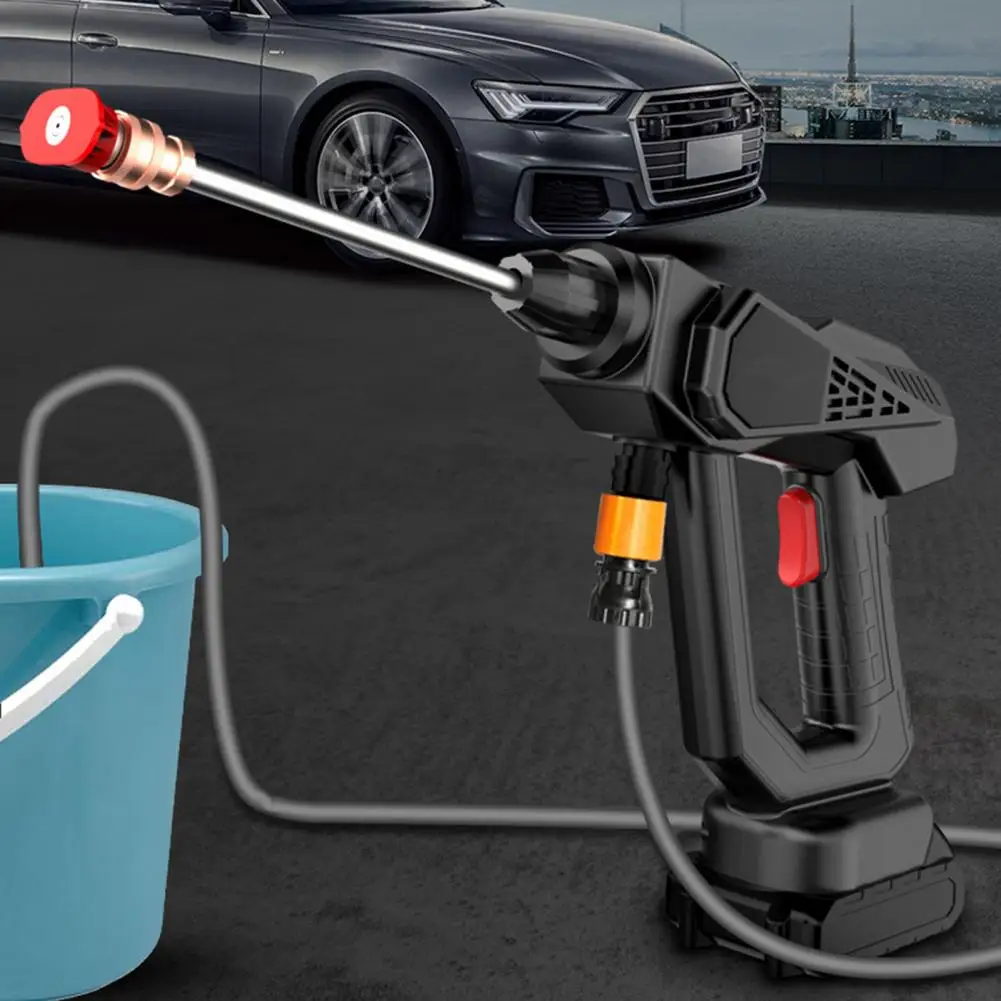 Car Wash Gun Cordless Pressure Washer Electric Car Washing Machine Rechargeable 300W High Power Cleaner Handheld Pressure Washer