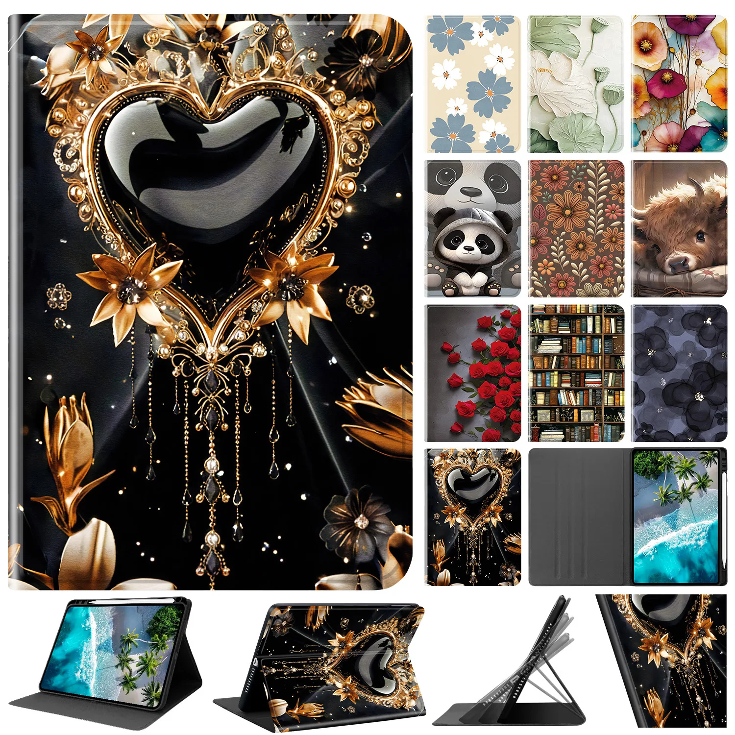 

Tablet For RedMi Pad Pro 12.1 Pad 2 SE 11 inch Cover Xiaomi Pad 5 6 7 Pro “11.2” Case with Pen Holder Folding Stand