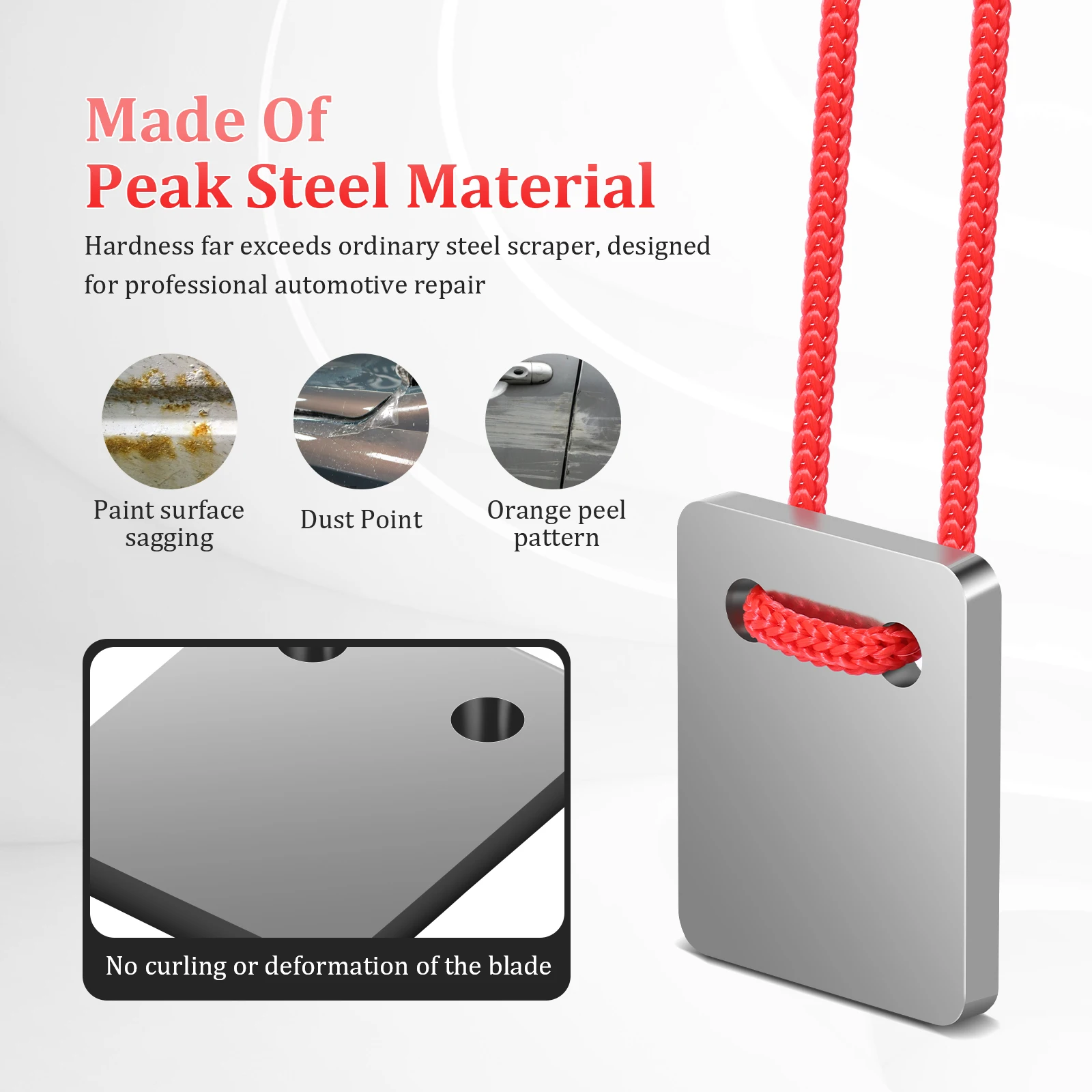 Car Paint Repair Tool Polishing Point Scraper Tungsten Steel Material Removal of Spots Stains Scratches Paint Surface Smoother