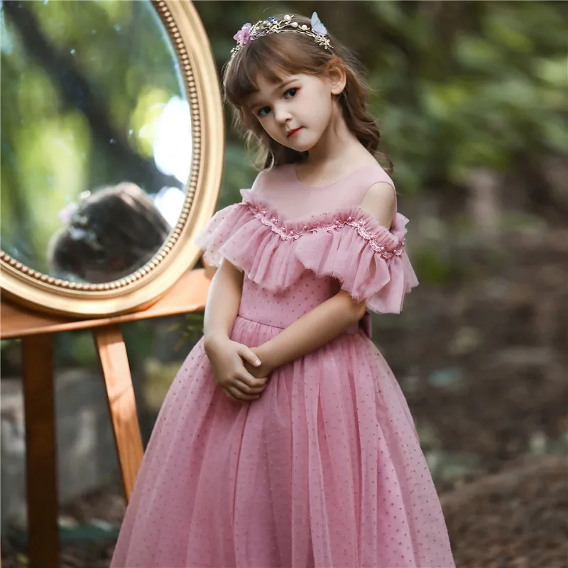 2022 Girls Dresses 5-14 Years Kids Birthday Party Formal Evening Ball Gown Children Clothing For Girl Wedding Princess Dress