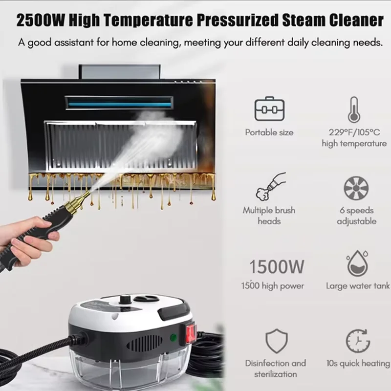 Professional Multi-Functional Steam Cleaner High Temperature High Pressure for Range Hood Air Conditioner Appliance Cleaning