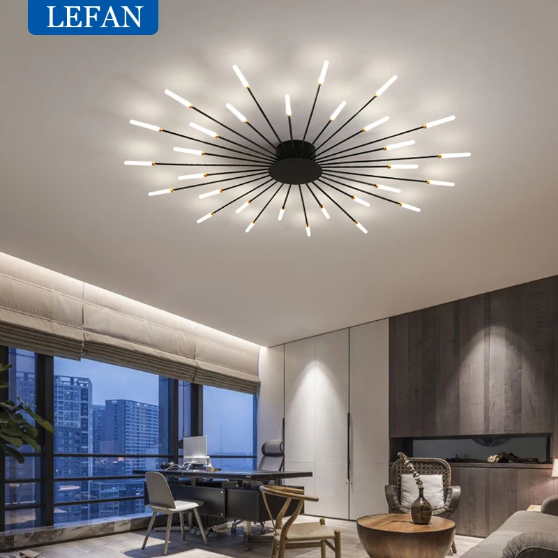 Imagem -03 - Modern Nordic Led Teto Chandelier Fireworks Modeling Iluminação Home Decoração Lâmpadas Living Room Fixtures Bedroom Fixtures Novidade