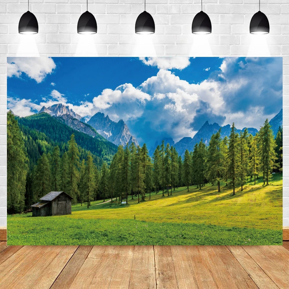 Spring Photography Backdrop Green Forest Grass Garden Park Natural Landscape Holiday Decor Photography Background Photo Studio