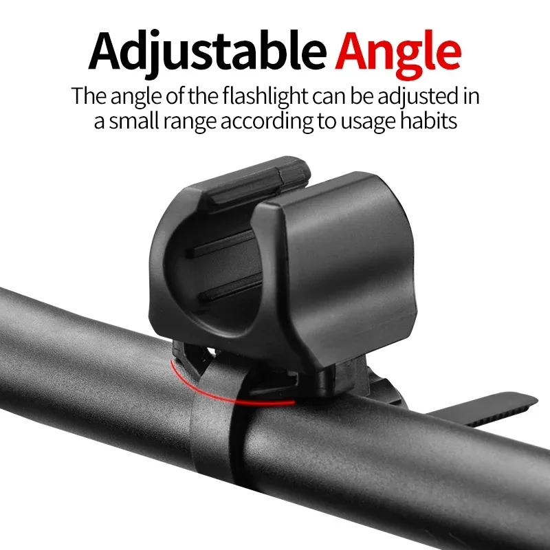 Bicycle Light Holder Mount Bike Flashlight Bracket MTB Road Bike Rotating Quick Release Cycling Lamp Holder Accessories