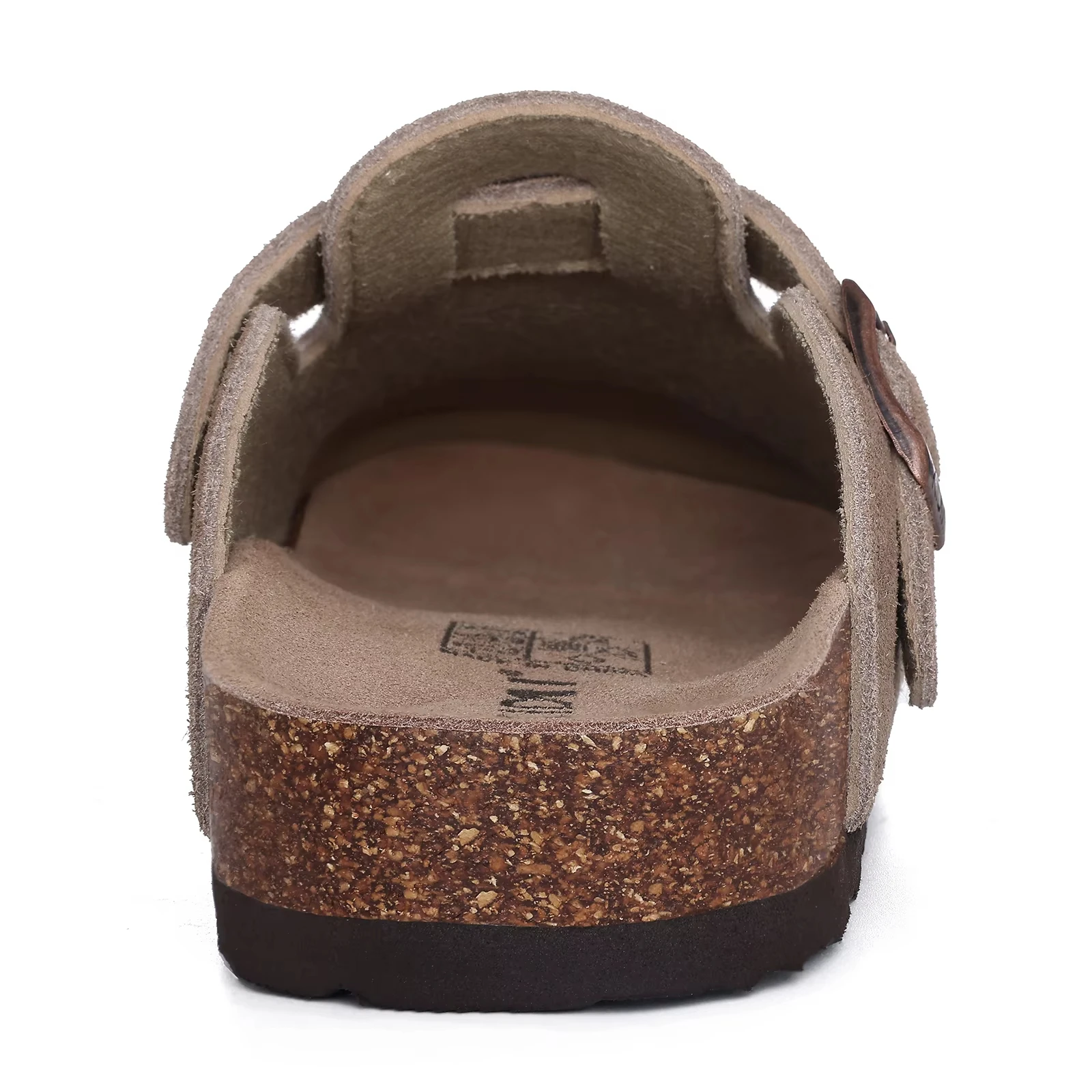 Comwarm Fashion Men's Suede Mules Slippers New Women Clogs Cork Insole Sandals With Arch Support Outdoor Beach Slides Home Shoes image 4