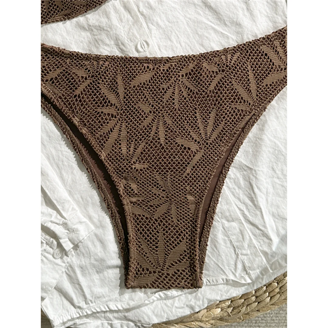 Sexy Cut-Out-Bandeau-Bikini, Damen-Badebekleidung, zweiteiliger Bikini, brasilianischer, gepolsterter Badeanzug, Badeanzug, Schwimmanzug V7959 – Detail 17