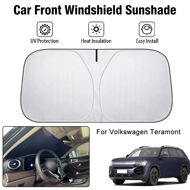

Foldable Car Windshield Sun Shade UV Block Heat Insulation For Volkswagen Teramont Interior Protection Accessories