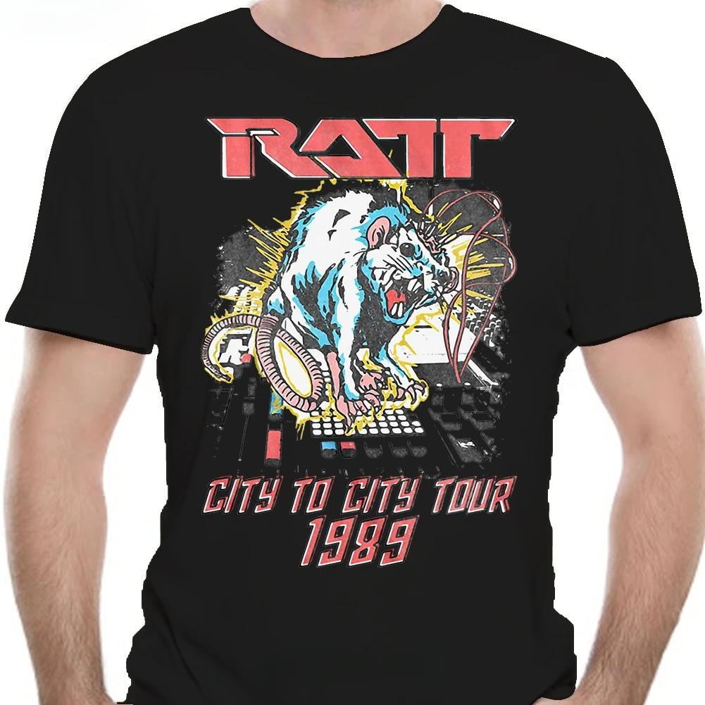 Ratt 80s Band Rat On Studio Music Controller Adult T Shirt Heavy Metal Music fashion men cotton brand Informal manga Sweatshirt