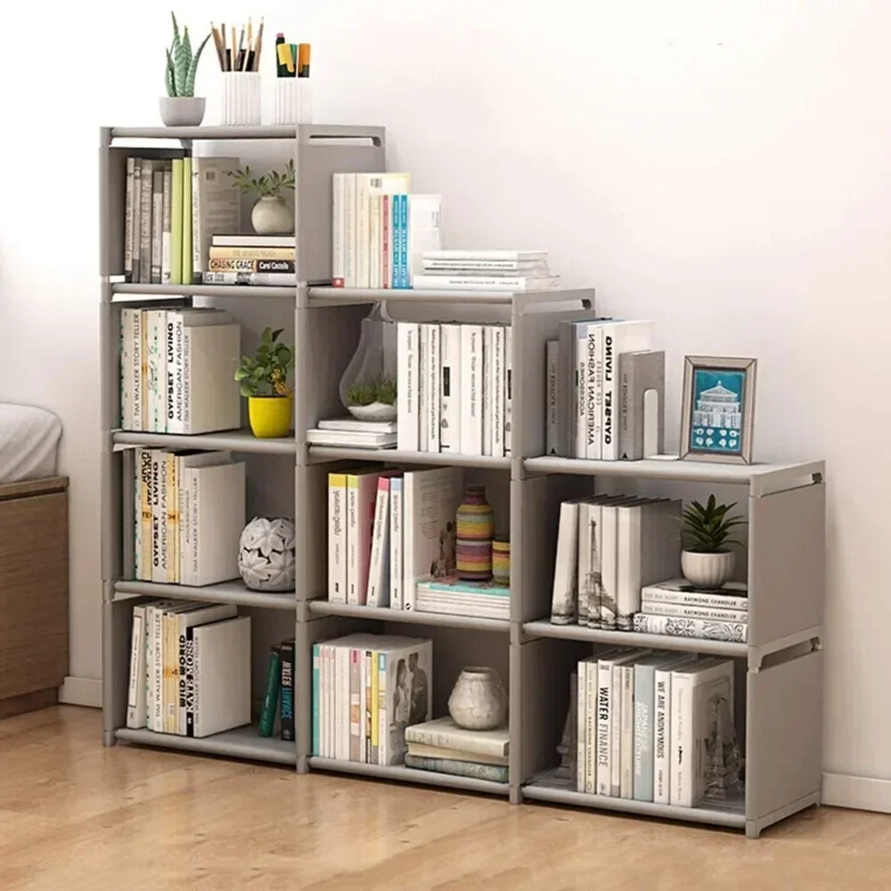 Simple Bookshelf Multi-Level Assembly Storage Bookshelf Portable Book Cd Rack Bookcase Vertical Cabinet Economic Floor Book Rack