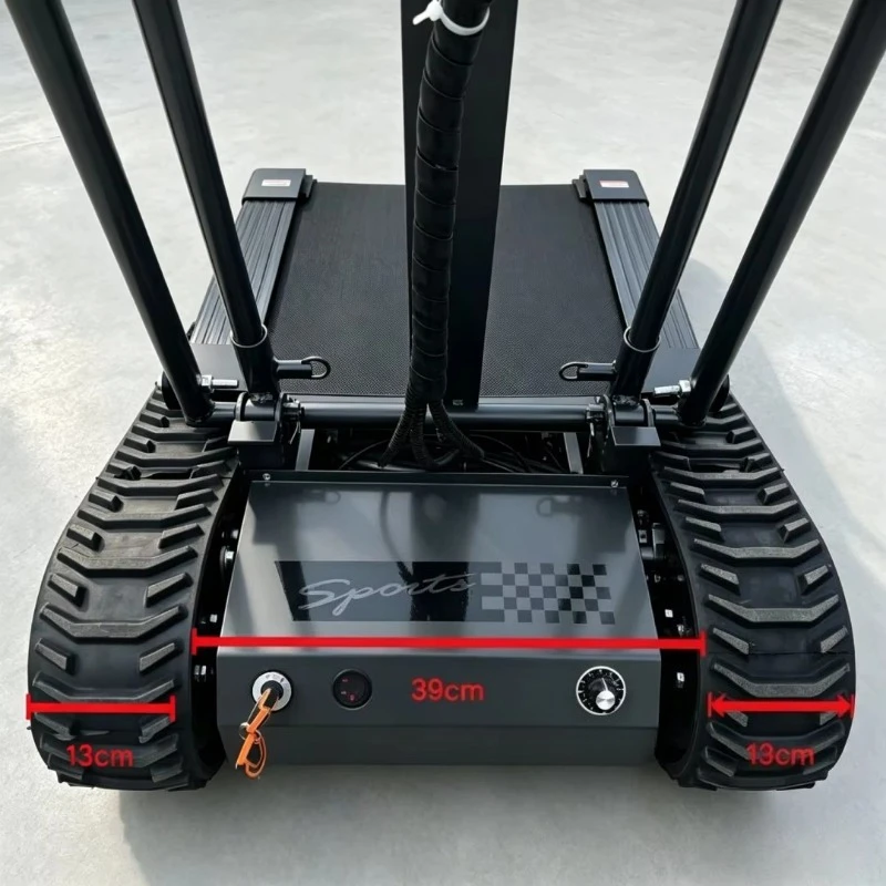 Wide-Track Foldable Electric Stair Climber Cart with Rubber Wheels Maneuverable Transport electric stair climbing trolley