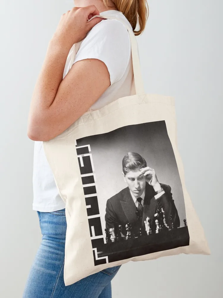 

Bobby Fisher Chess T-Shirt products Grandmaster Tote Bag Woman shopper bag shopper bag women Custom