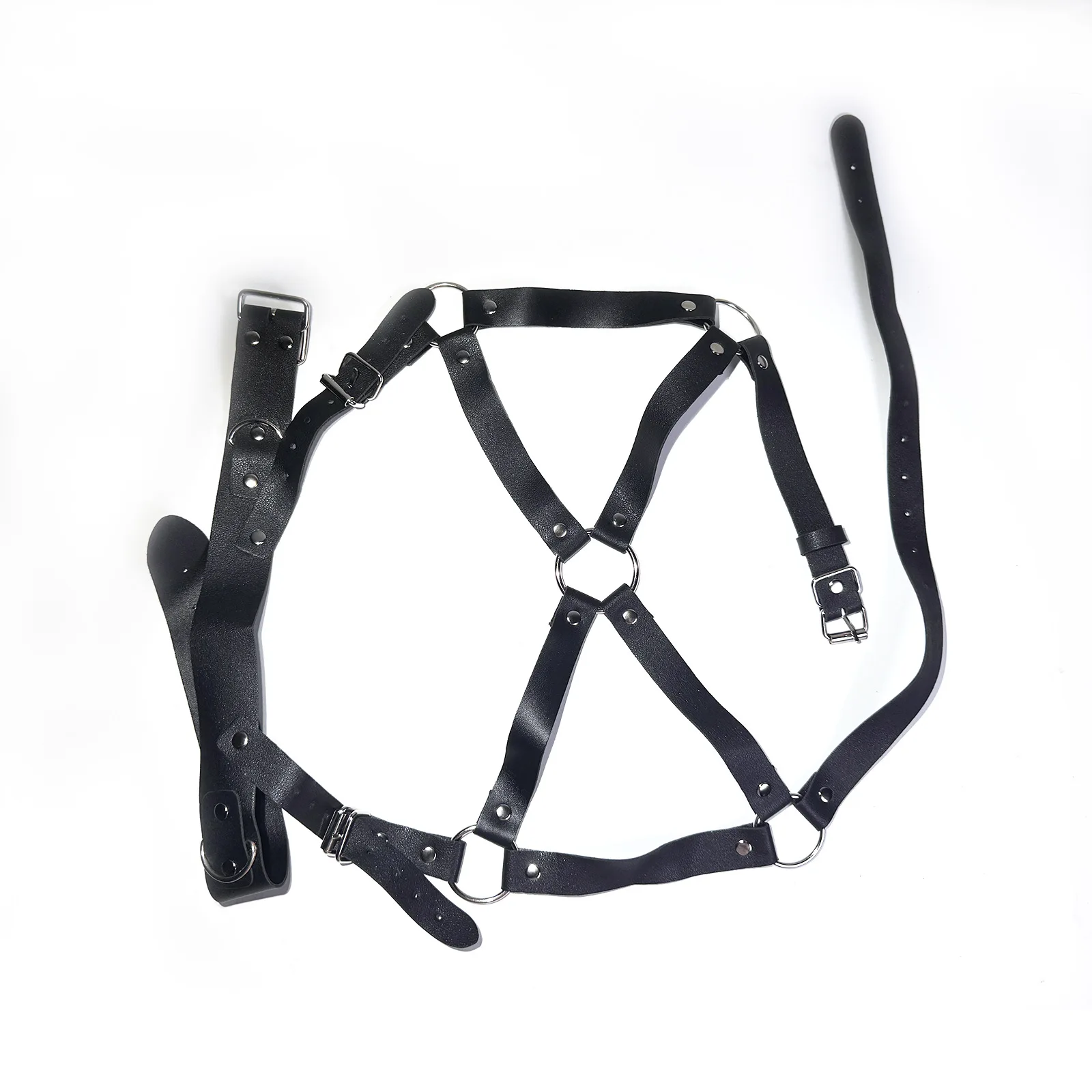 Sex Restraints Strap SM Bondage Gear Sex Toys Leather BDSM Body Chest Harness Handcuffs Leg Cuffs Adults Bondage Sex Accessories