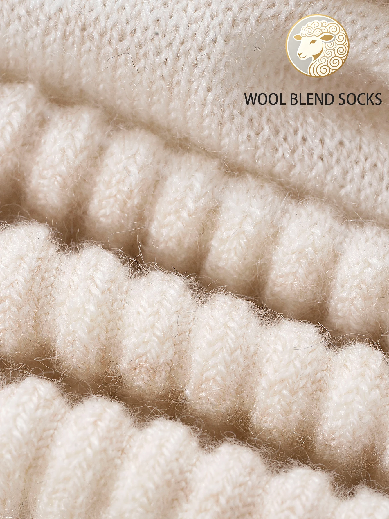 Women's Romantic Over-The-Knee Slouch Socks, Wool-Blend Ribbed Warm Long Socks, Autumn and Winter Matching Boots and High Socks