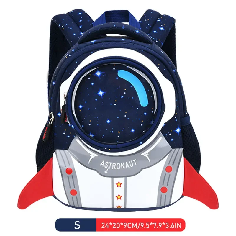 3D Rocket Schoolbag For Kids Astronauts School Book Bag Waterproof Cartoon Children Backpacks Wear-Resisting Schoolbag