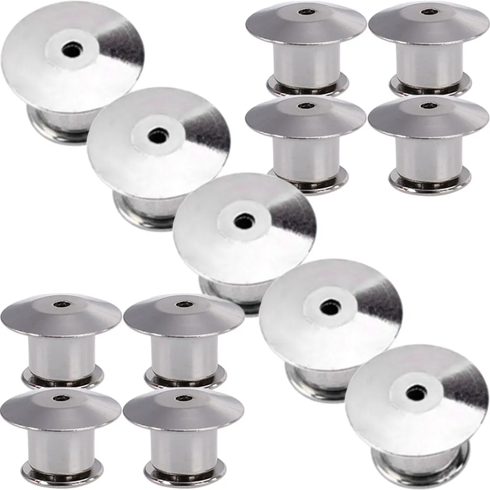 22Pcs Locking Pin Backs Professional Multi-Function Metal Pin Clasps for Jewelry Making Pins Lanyards Bags Hats Books