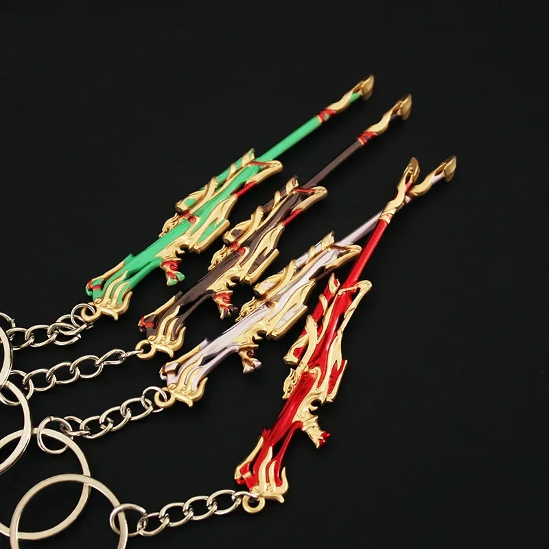 9 سنتيمتر Valorant المشاجرة ريفر سلاح نموذج المفاتيح للرجال مشغل الإمبراطوري الجلد حلقة رئيسية معدنية المشجعين سيارة حقيبة الديكور مجوهرات #2