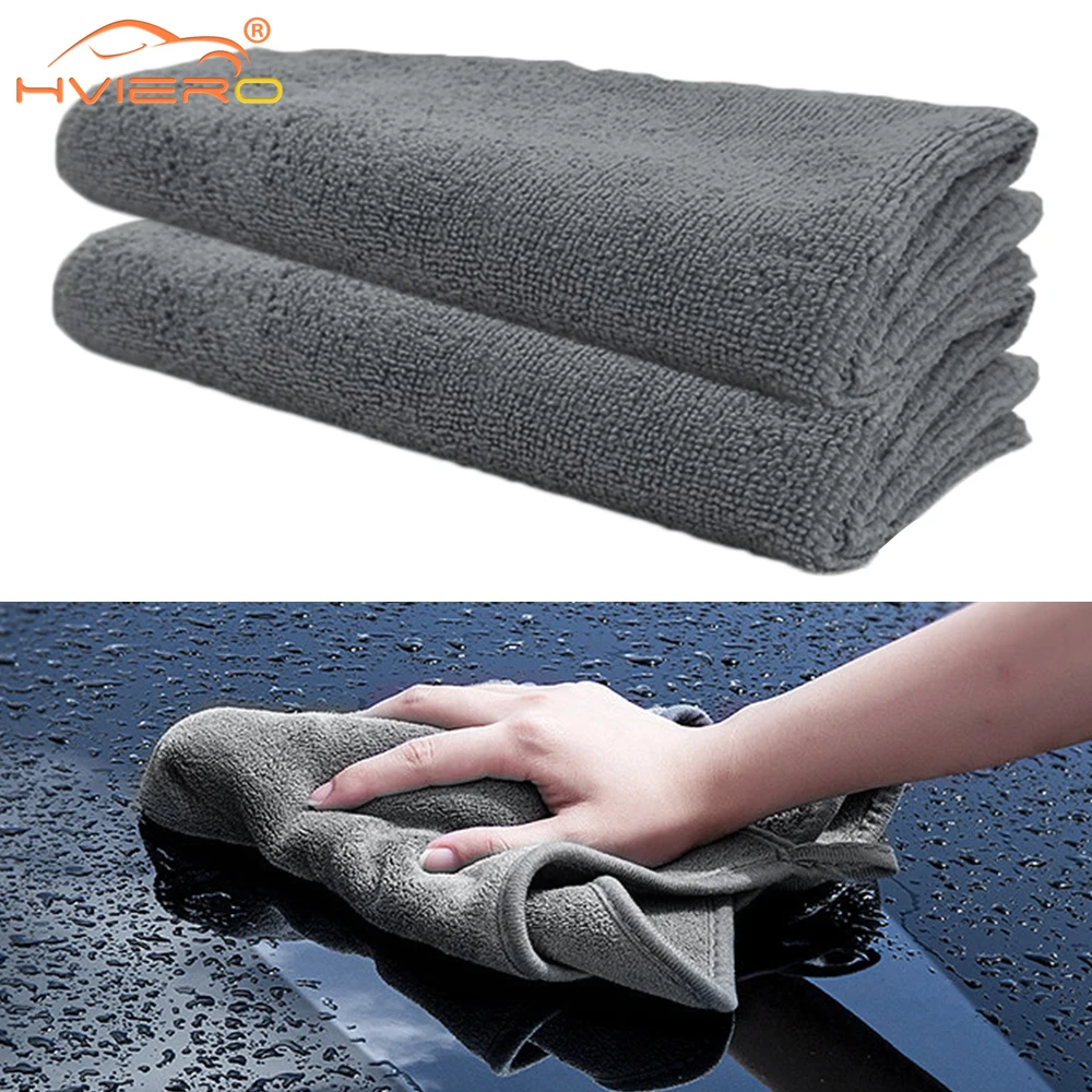 

2PCS Car Wipe Microfiber Wash Towel Square Plated Crystal Thickening Absorbent Washing Interior Cleaning Supplies Tools Supply