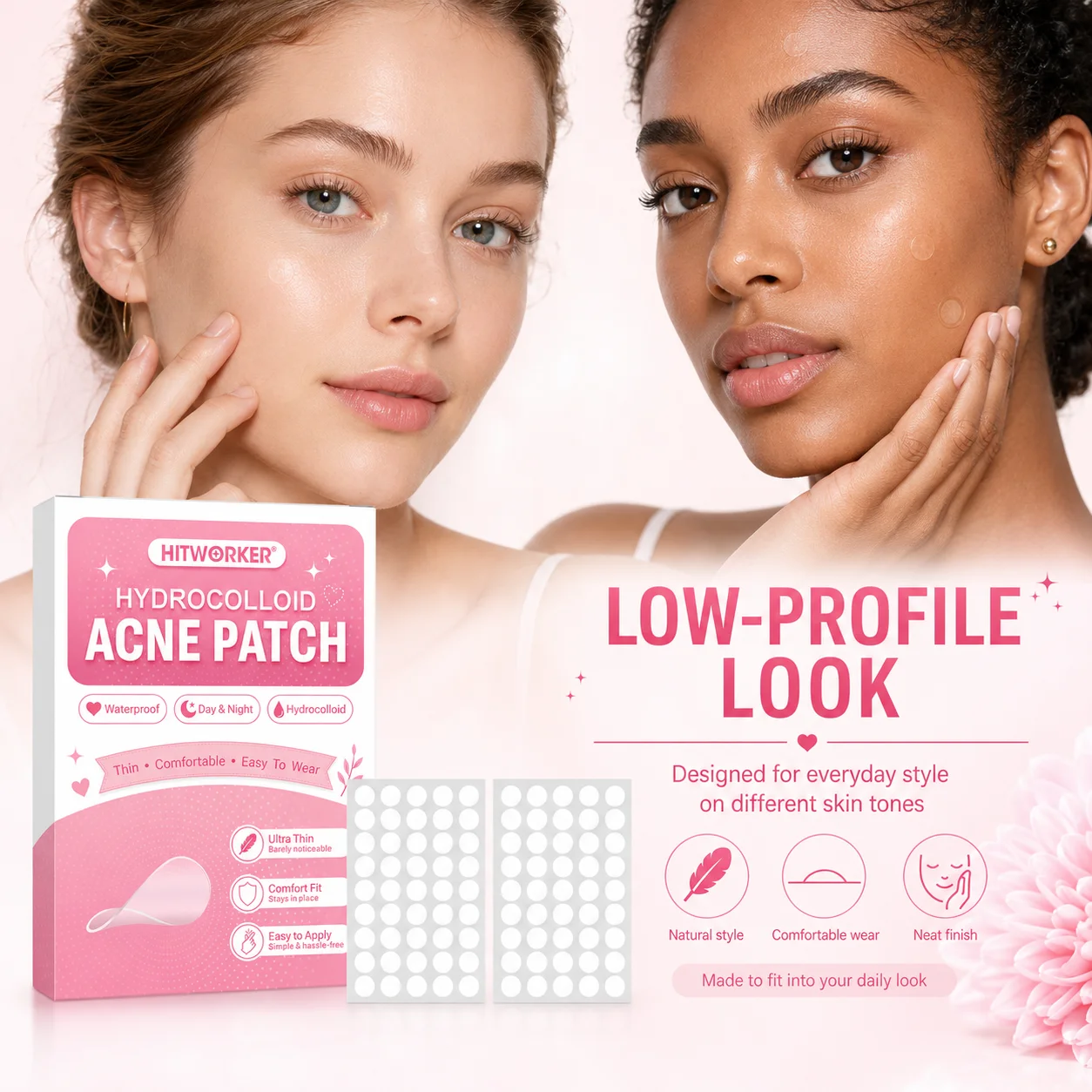 600 pieces/box invisible Pimple patchs - deep cleaning high-quality water-based gel acne patch, gentle and skin friendly