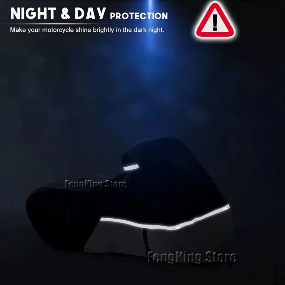 ผ้าคลุมมอเตอร์ไซค์ระดับไฮเอนด์ กันฝุ่น กันฝน กันน้ํา และกันหิมะ เหมาะสําหรับ Harley Davidson Road King