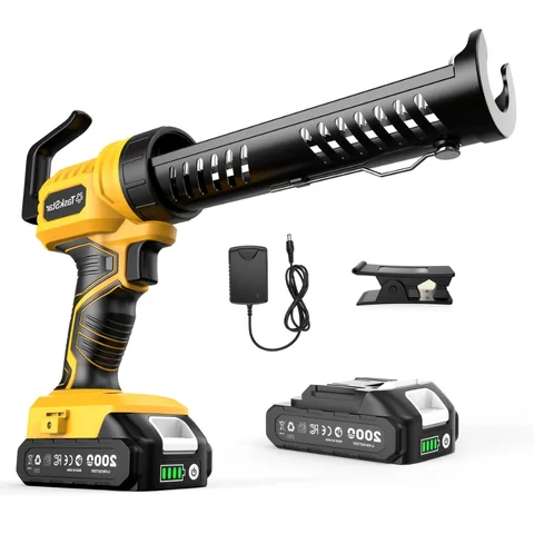 TaskStar TG100 Electric Caulking Gun Cordless Caulk Gun Set 10oz/300ml Anti-Drip 4 Speeds with 2Ah Battery and Charger
