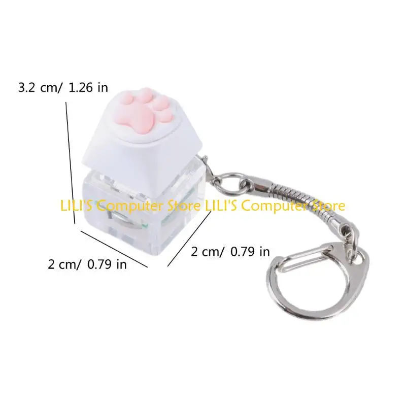A52B Silicone Cats Paws Mechanical Keyboard Switches Tester Keychain Gift for Adult