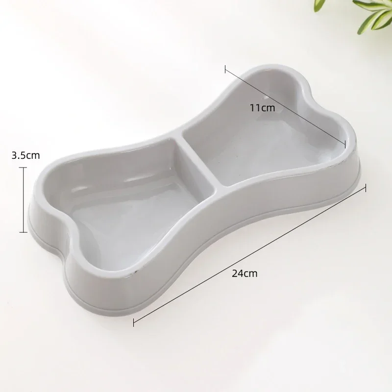 Pet Food Bowl Double Bowl Macaron Color Plastic Cat Bowl Dog Food Drinking Tray Feeding Cat Feeding Pet Supplies Dog Accessories