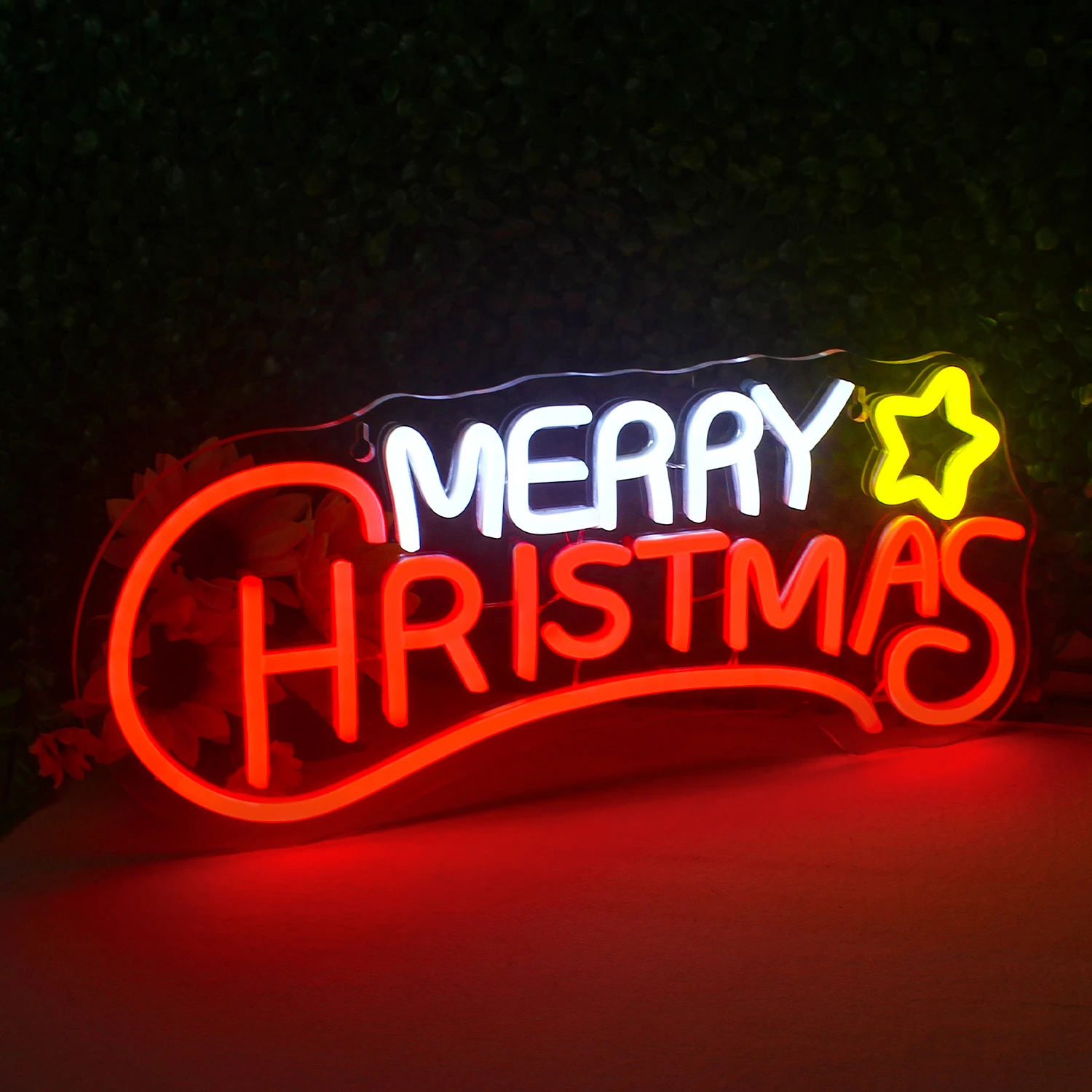 

Merry Christmas Neon Sign Led Neon Lights Santa Hat Light Glow Signs for Bedroom Home Party Christmas for ART Wall Decor Gift