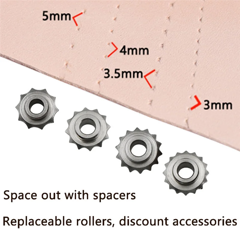

ABVS Spacing Wheel Set DIY Handmade Leather Tools Scribing Wheel Tracing Point Spacing Wheel Leather Punching Wheel
