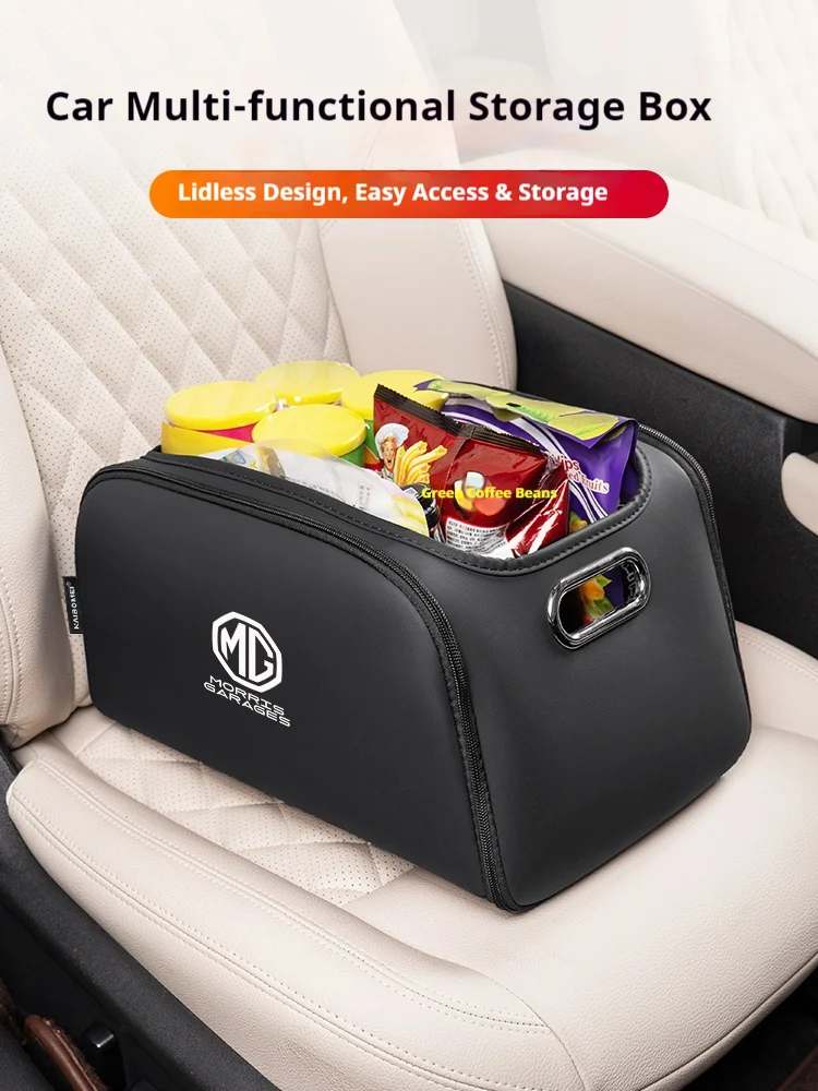 Car Trunk Organizer Box Storage Bag with Built-in Pocket Leather Material Waterproof Anti For MG MG3 MG4 MG5 MG6 MG7 ZR EHS GS