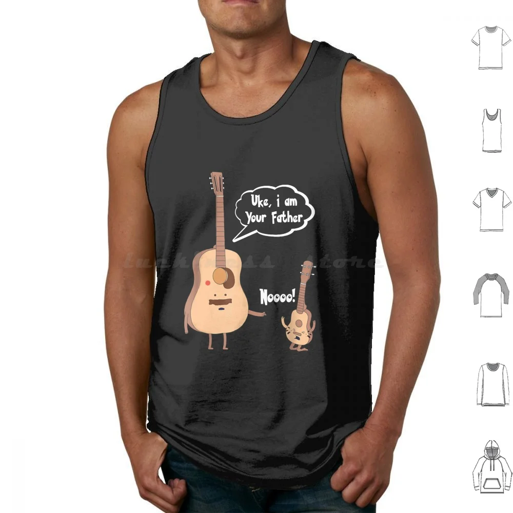

Майка Uke I Am Your Father T для гитары, жилет без рукавов, Забавный гитарист, музыкальный гитарист на день рождения и Рождество