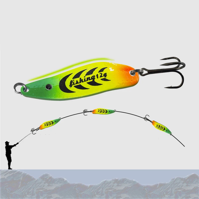 Metall Spinner Löffel Forelle Angeln Locken Harten Köder Pailletten Noise Paillette Künstliche Köder Vib Leech Spinner Löffel Köder Pesca – Detail 2