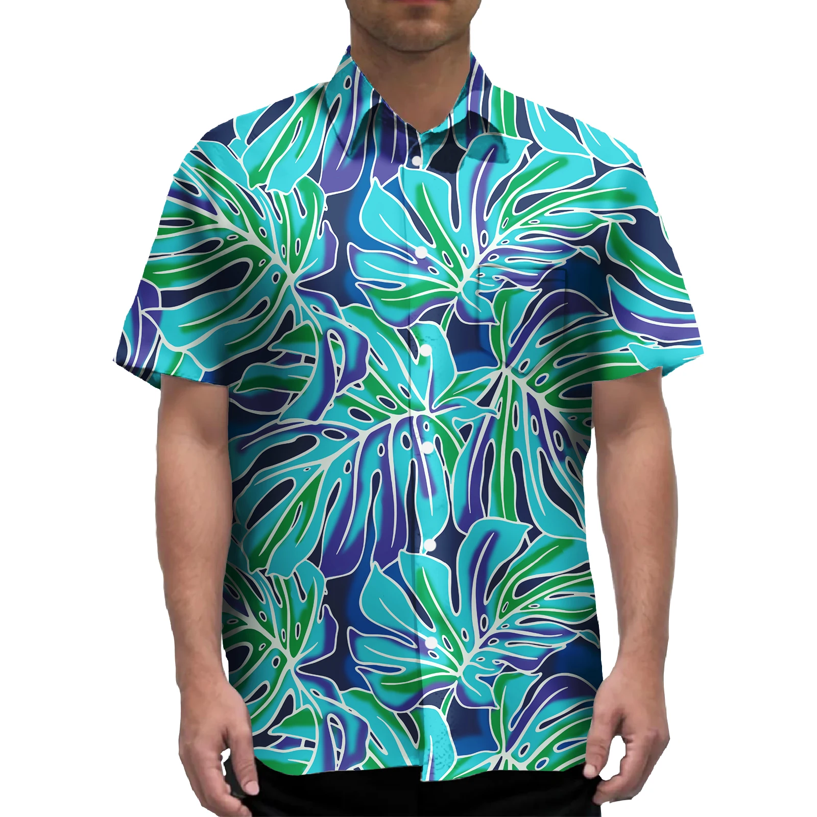 Factory Outlet Polynesian Elei Tribal Grey เสื้อผ้าผู้ชายแฟชั่นอินเทรนด์ Casual Aloha Button Shirt