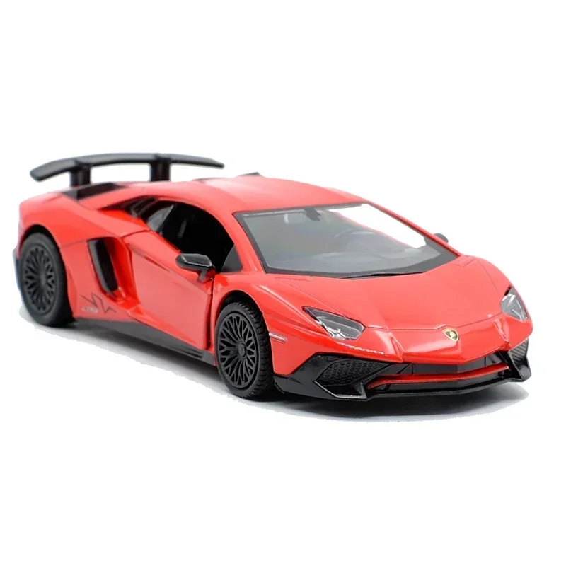 1:36 lamborghini aventador LP750-4 carro esportivo liga diecast modelo de carro brinquedo com puxar para trás para crianças presentes brinquedo coleção f234