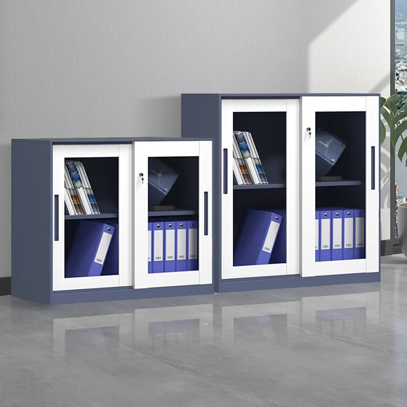 Sliding door Low cabinet Locked office furniture File cabinet Steel widened iron locker File cabinet File  3rd floor