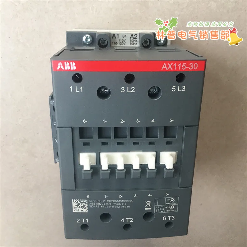 2025 الأصلي قواطع التيار المتردد AX115-30-11 115A AC110V 220 فولت 380 فولت عشرة التعويضات لواحد وهمية