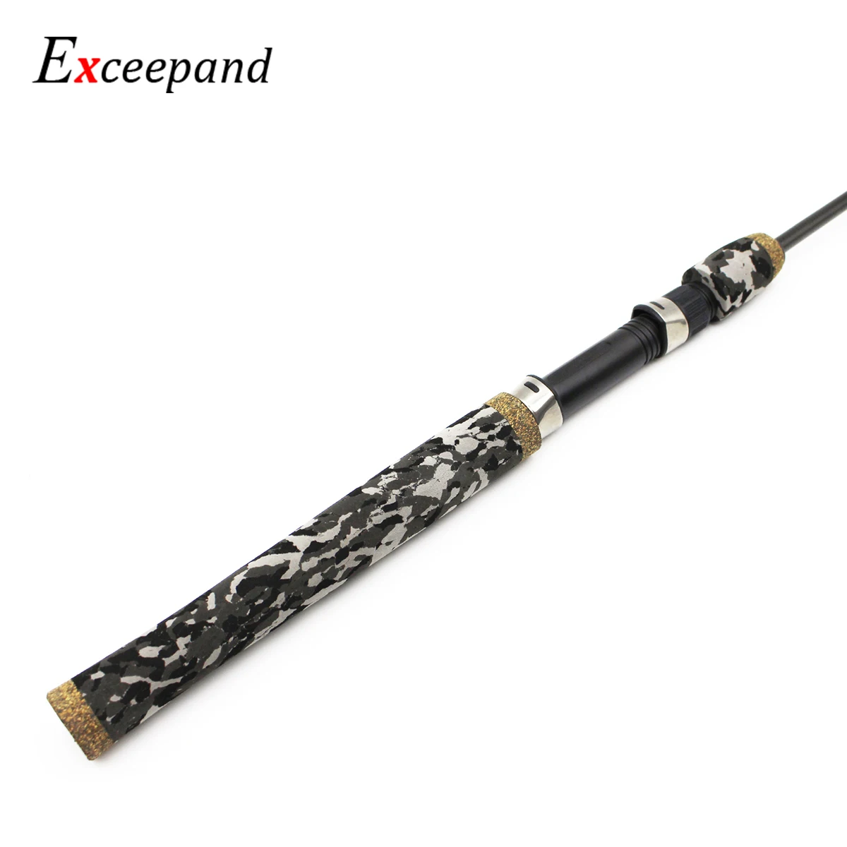 Exceepand 195mm CAMO EVA Spinning Fishing Rod Handle and DPS Reel Seat Rubber Cork DIY Building Repair or Replacement